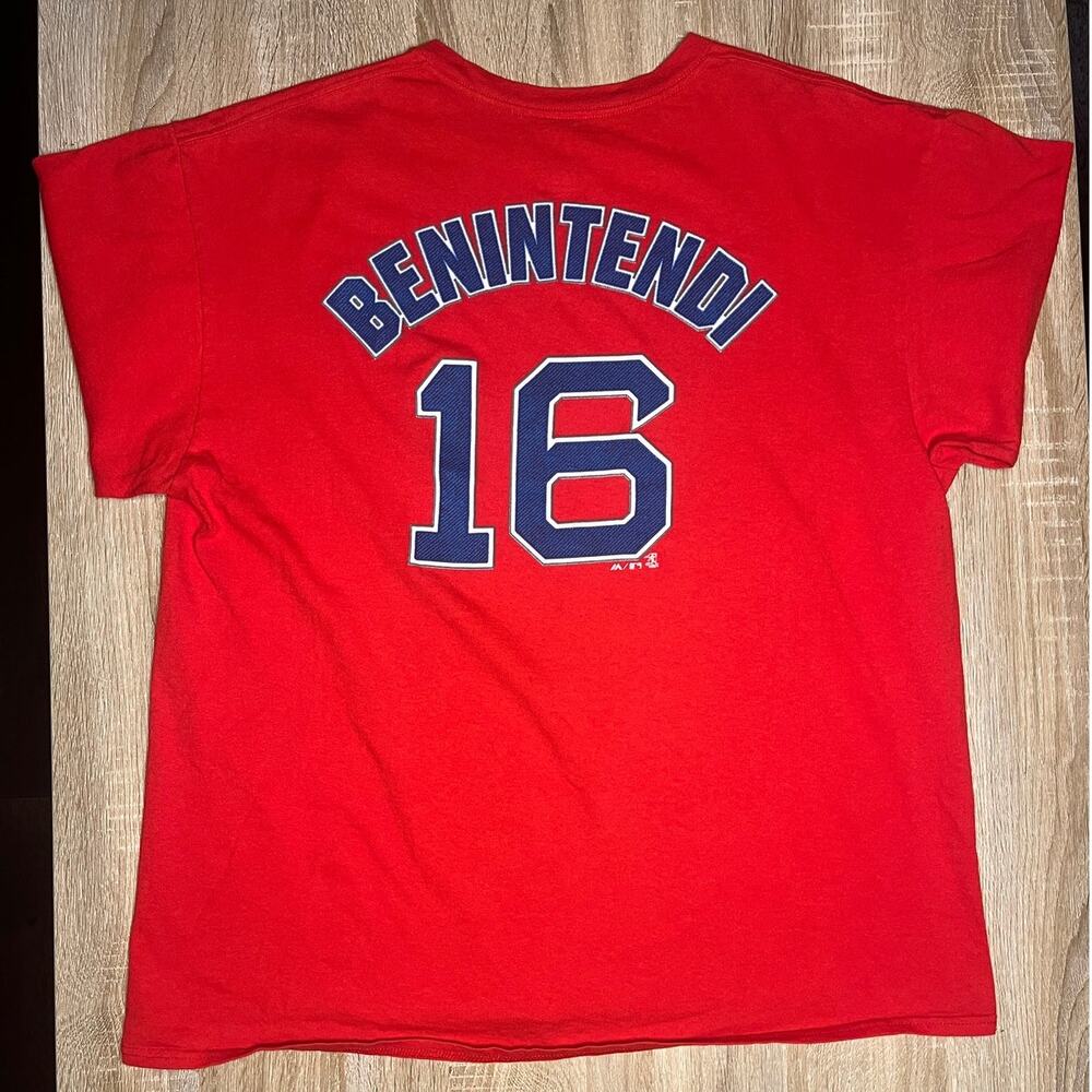 Andrew Benintendi Red Sox Vintage Red Shirt Jersey Mens XL